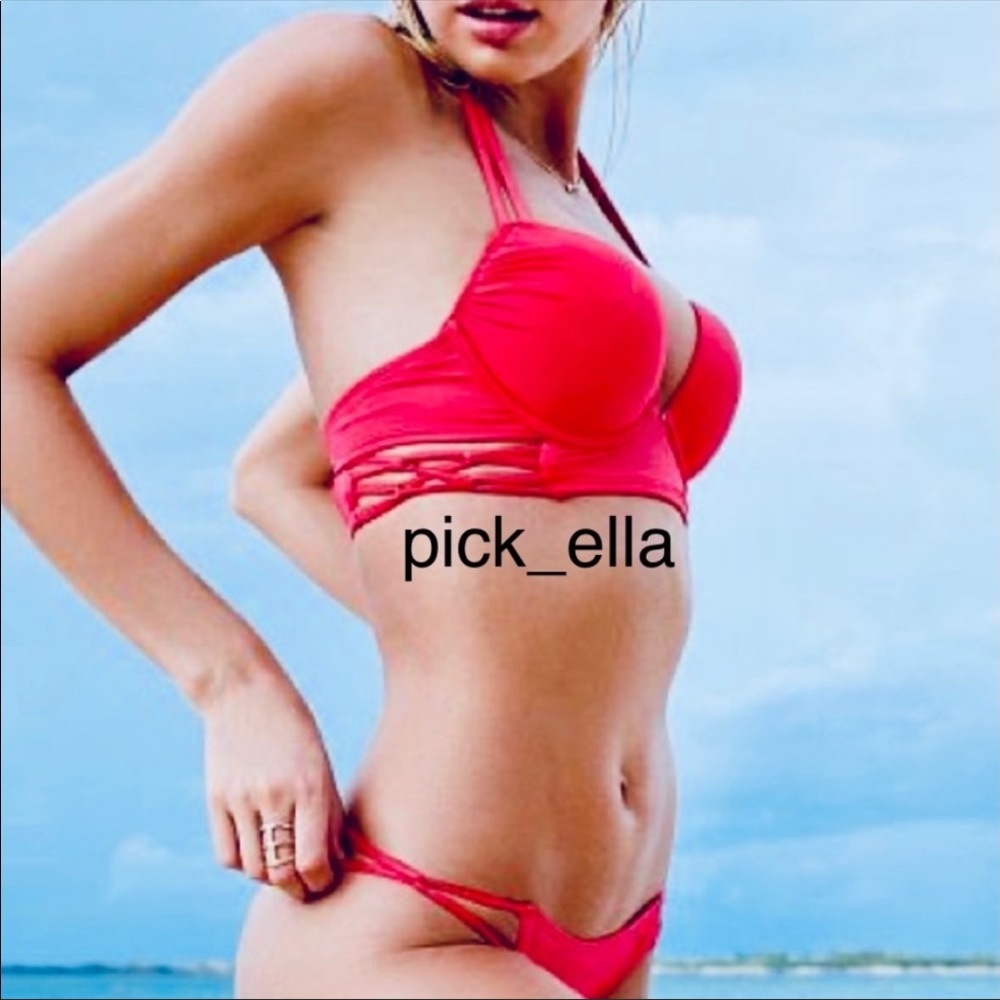 34C Vs Victoria’s Secret Longline Bombshell miraculous Adds-2Cups Bikini Coral